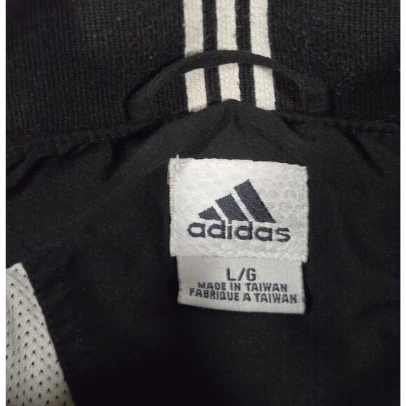 ADIDAS Men’s Vintage 2001 Black & White Pullover Tracksuit Jacket 1/2 Zip sz L - Picture 4 of 10